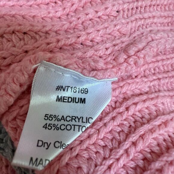 Lumiere cotton blend color block sweater size M - Picture 5 of 7